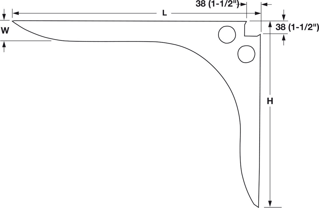 SpeedBrace Work Surface Bracket, Rigid