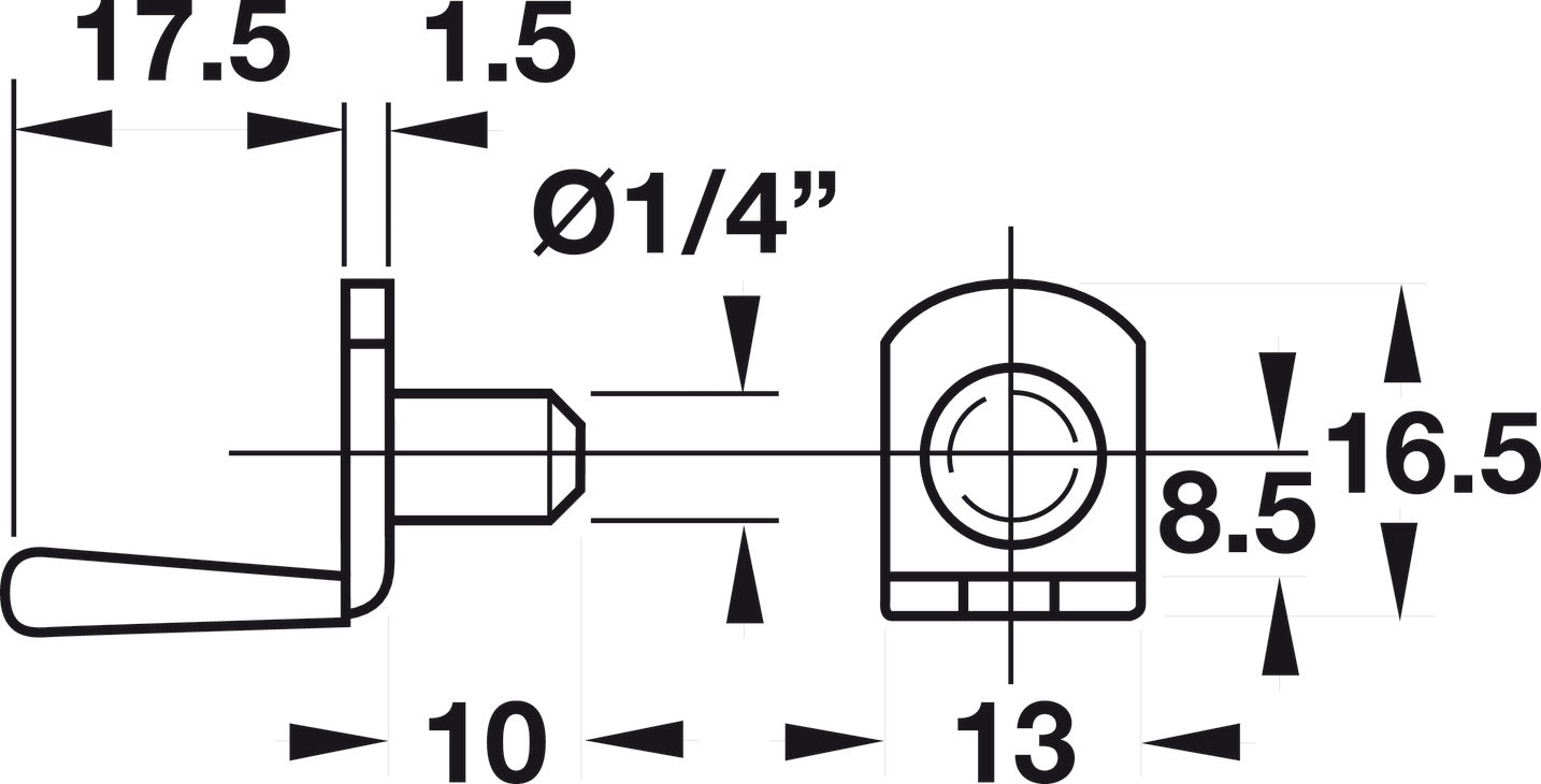 Metal Shelf Supports, Ø1/4", with Protective Cover for Glass Shelves