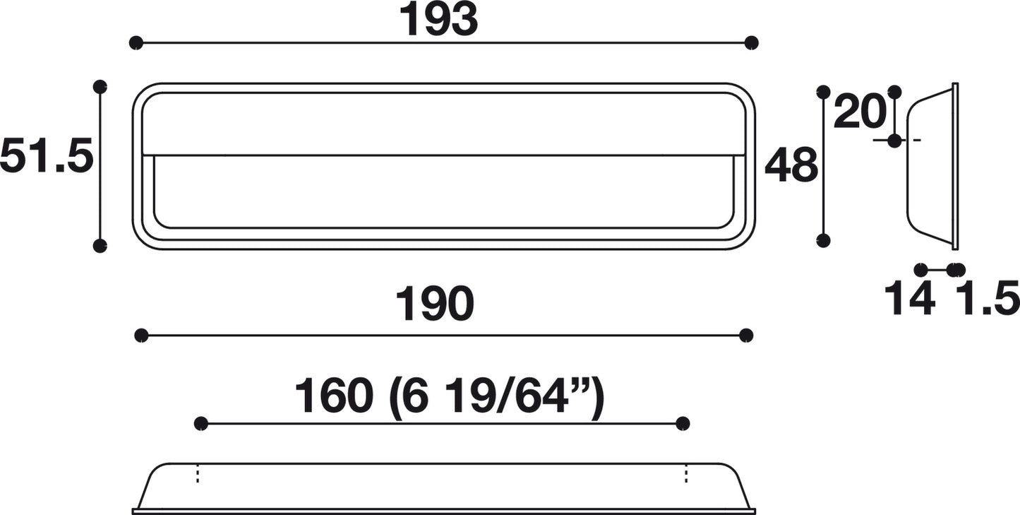 Inset Handle, Zinc