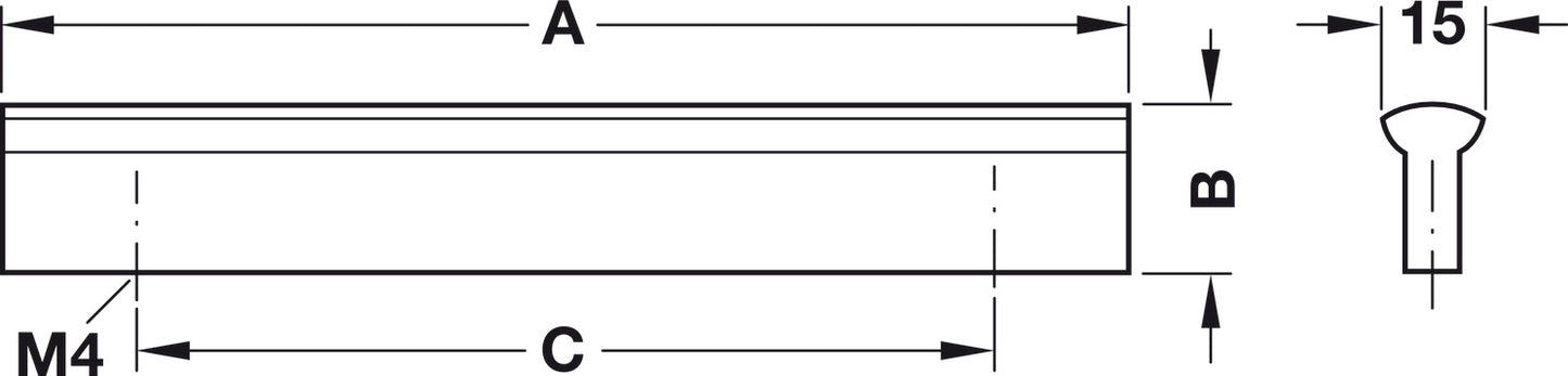 Handle, Matt Aluminum