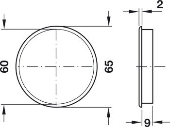 Air Ventilation Cap, Slotted, Ø65 mm