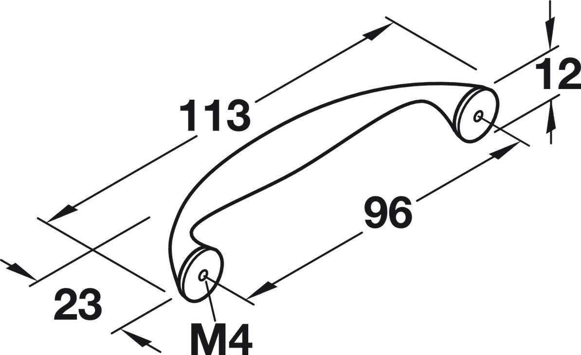 Handle, Matt Nickel, Zinc
