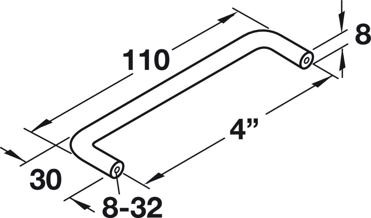 Handle, Steel or Brass