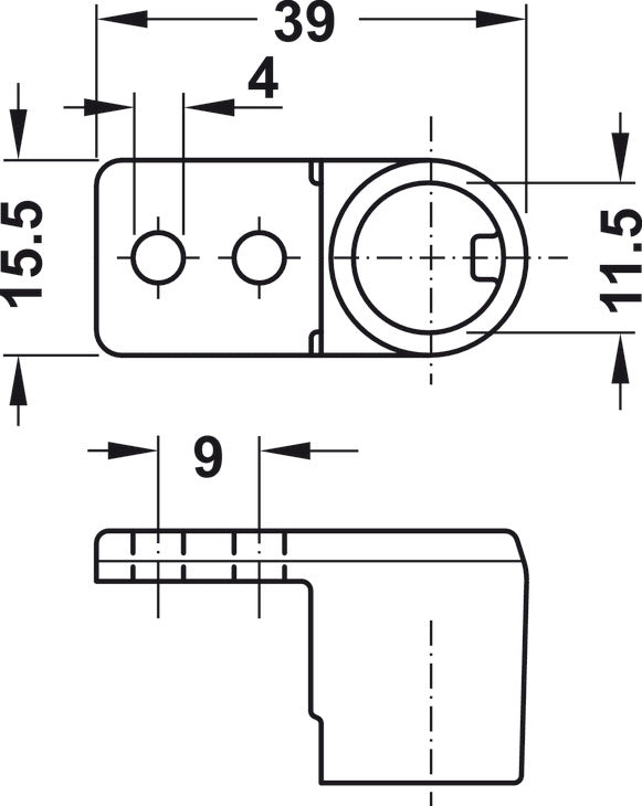 Railing Set, Round, HÃ¤fele Matrix Box P