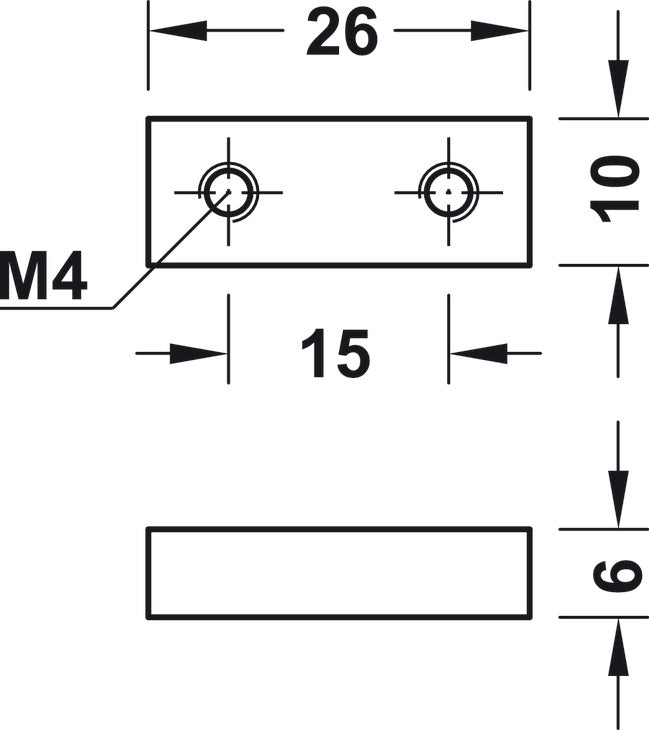 End Stop, Accuride 115RC Linear Motion Track System, 265 Weight Capacity