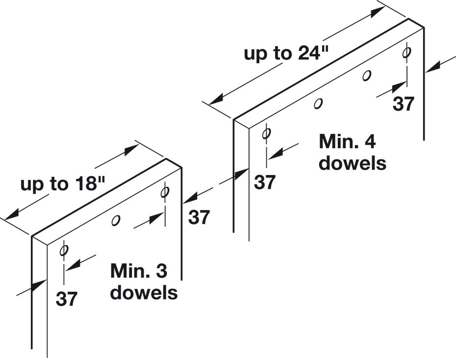 Wood Dowel, Pre-Glued, Multi-Grooved, Fluted