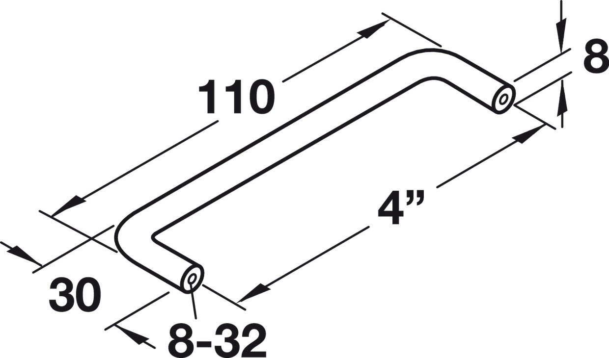 Handle, Steel or Brass