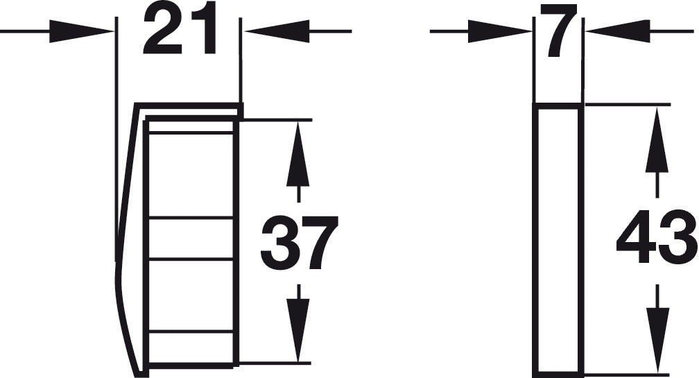 L-Profile End Cap, Zinc alloy