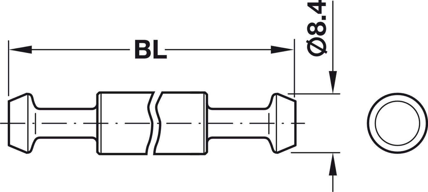 Double Bolt, Maxifix® System, for 9 mm Holes