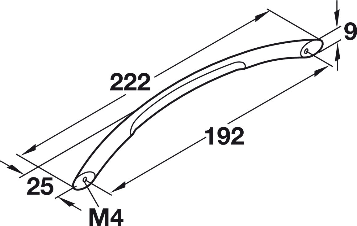 Handle, Zinc, Stainless Steel Look
