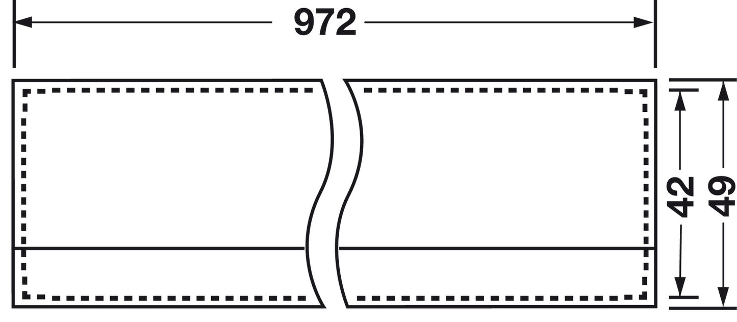 Inset Handle, Aluminum