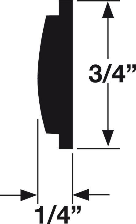 Moulding, 3/4" x 1/4" x 96" (H x D x L)