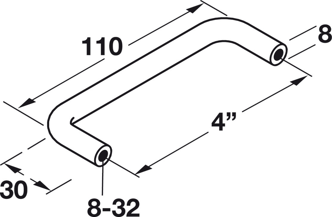 Handle, Steel or Brass