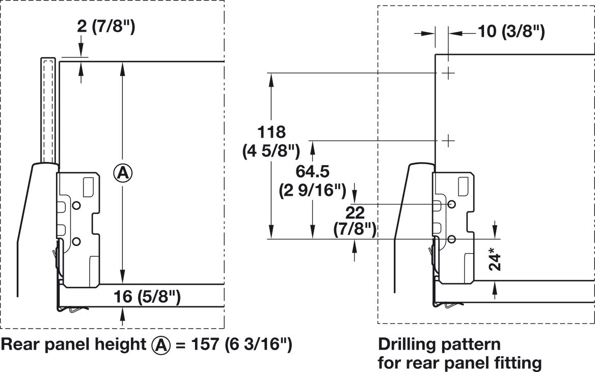 Panel holder, HÃ¤fele Matrix Box P