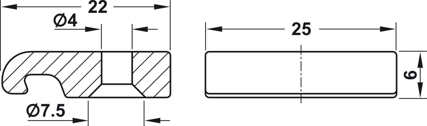 Stabilizing Plate, Front panel stabilising plate, HÃ¤fele Matrix Box P