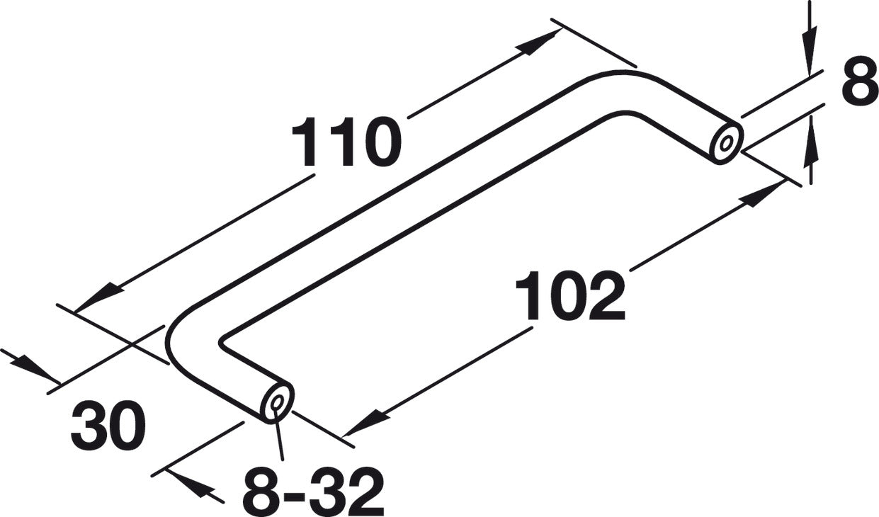 Handle, Steel or Brass