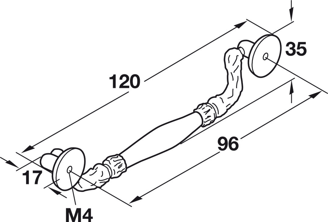 Bail Handle, Zinc