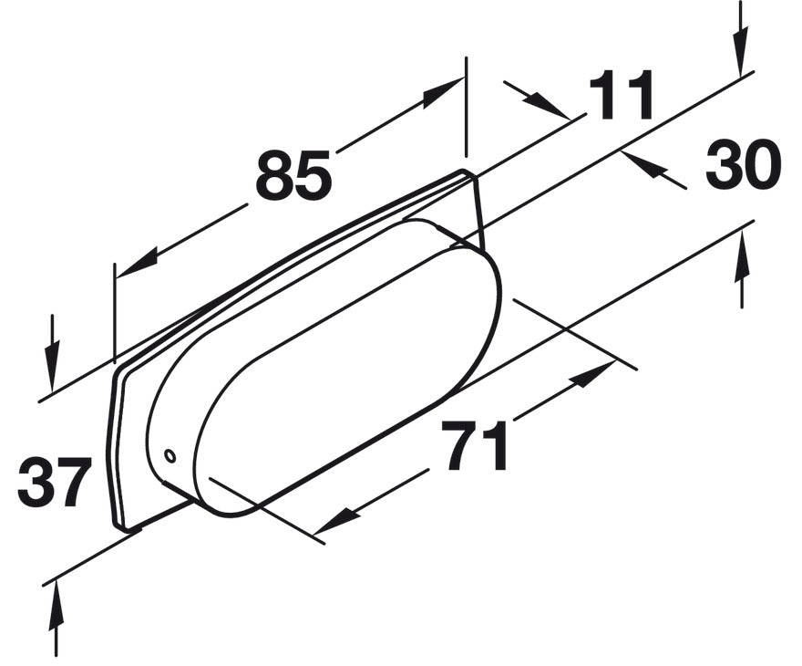 Inset Handle, Brass
