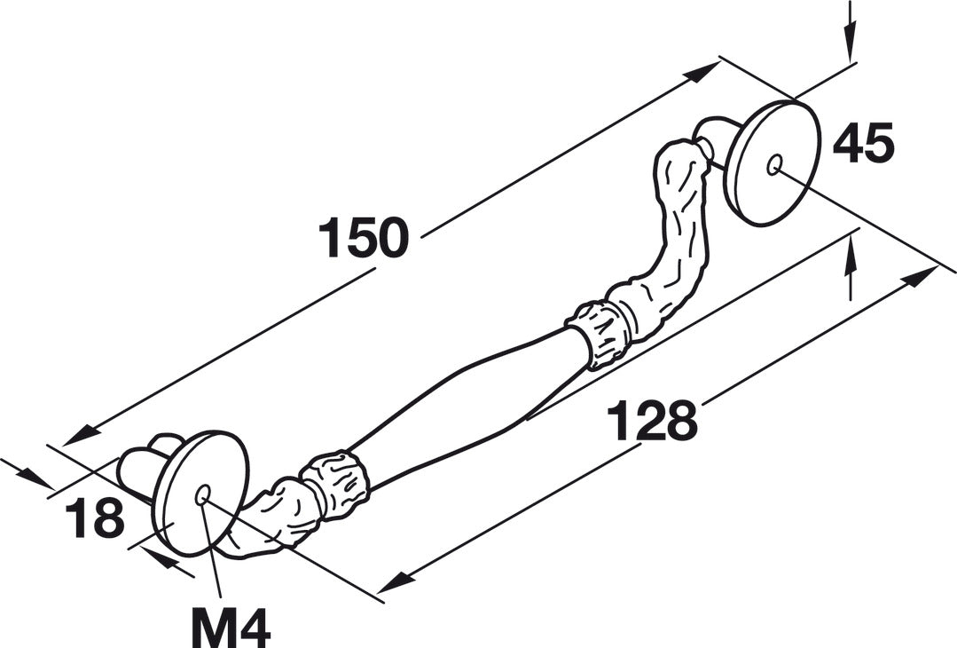 Bail Handle, Zinc