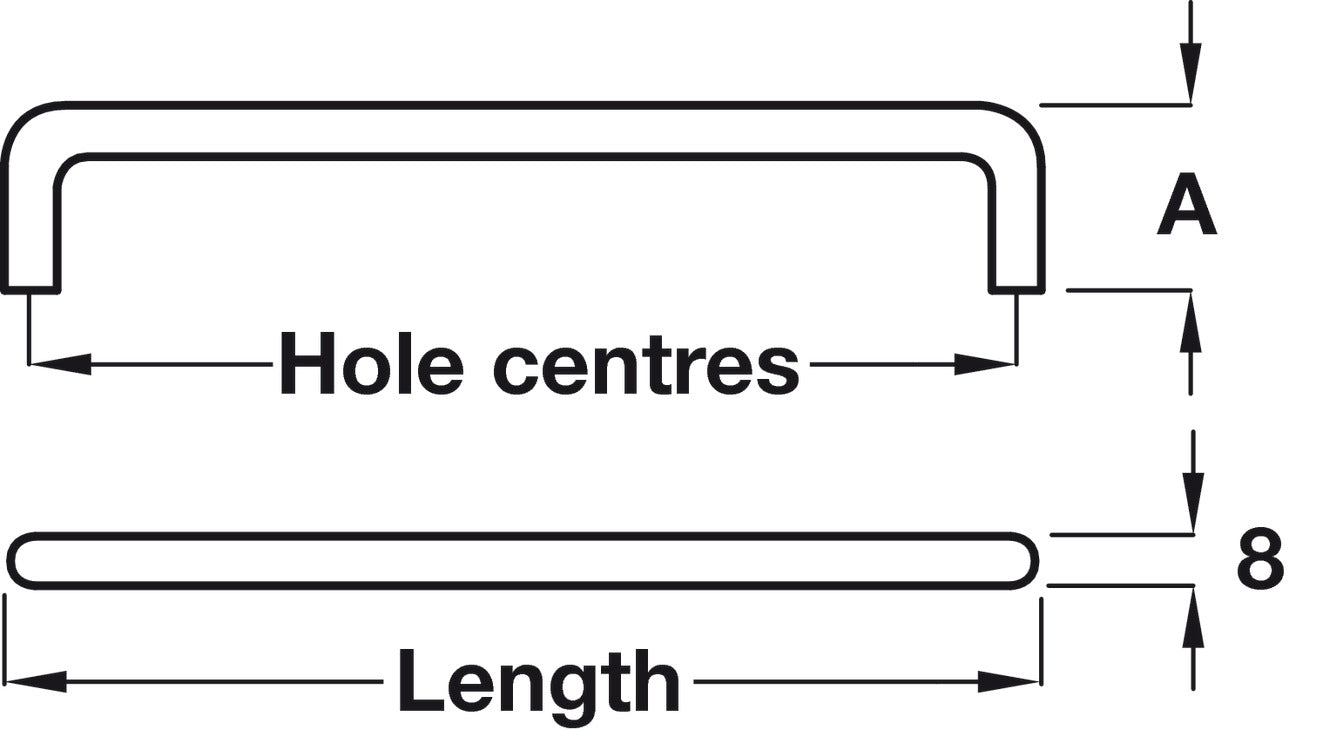 Handle, Steel or Brass
