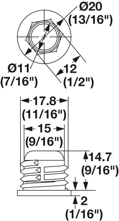 PC-F1A, Standard Profile, Self Tapping, Female