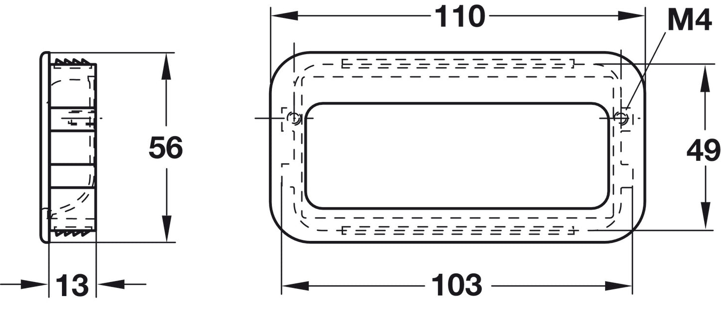 Inset Handle, Zinc