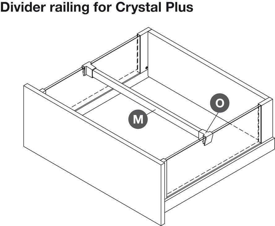 Crossways divider, for use with Nova Pro Scala Drawers