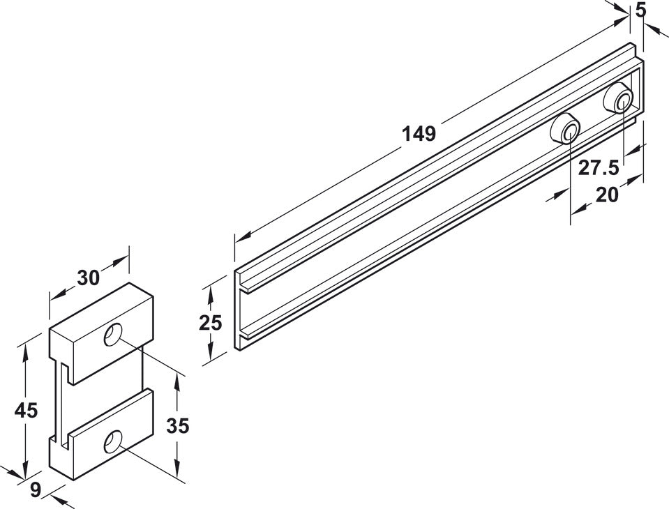 Refrigerator Door Hinge, Brown, Plastic