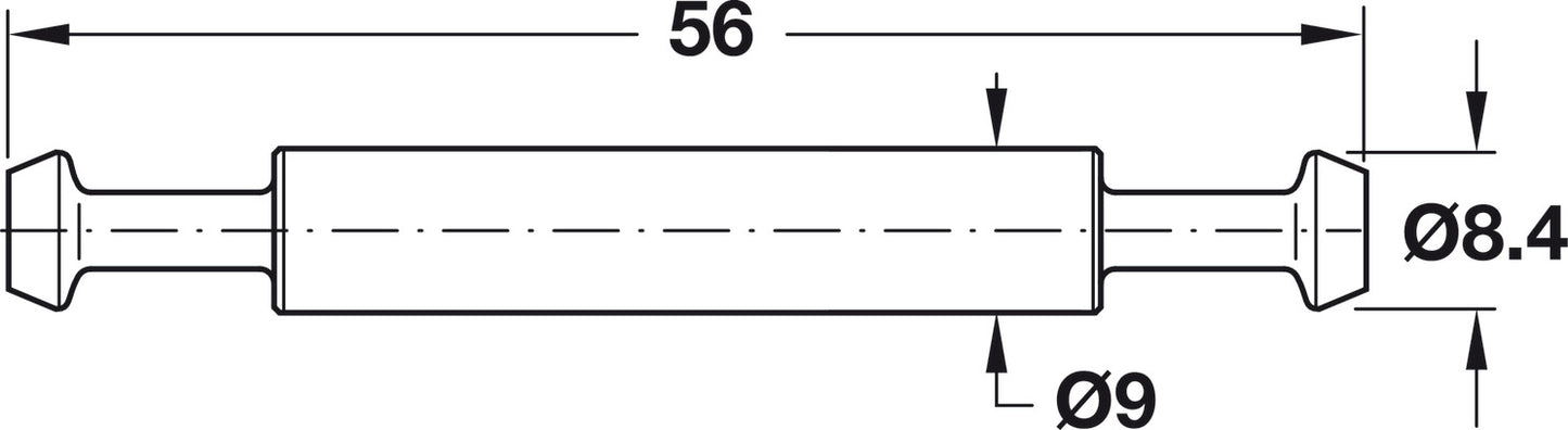 Double Bolt, Maxifix® System, for 9 mm Holes