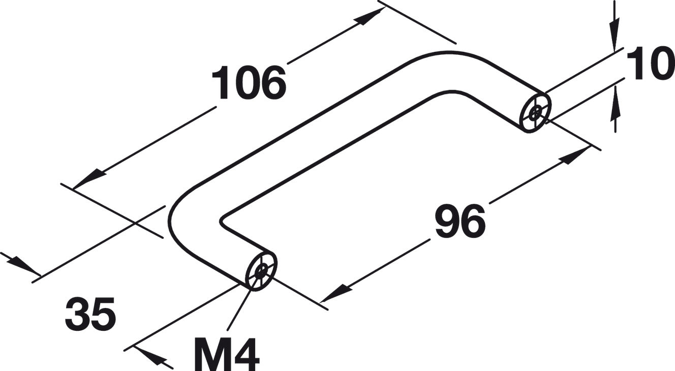 Handle, Steel or Brass