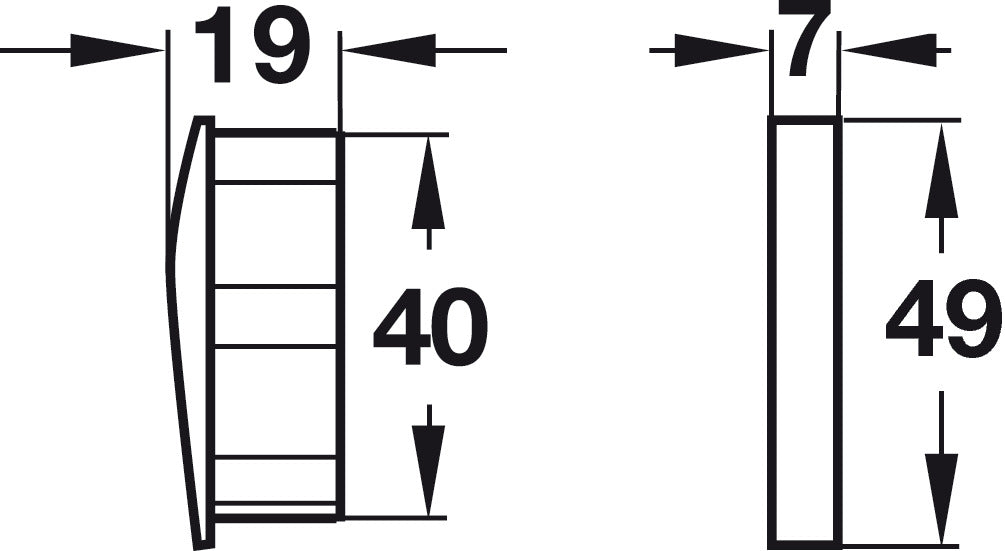 L-Profile End Cap, Zinc alloy