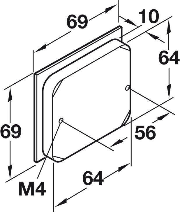 Inset Handle, Zinc