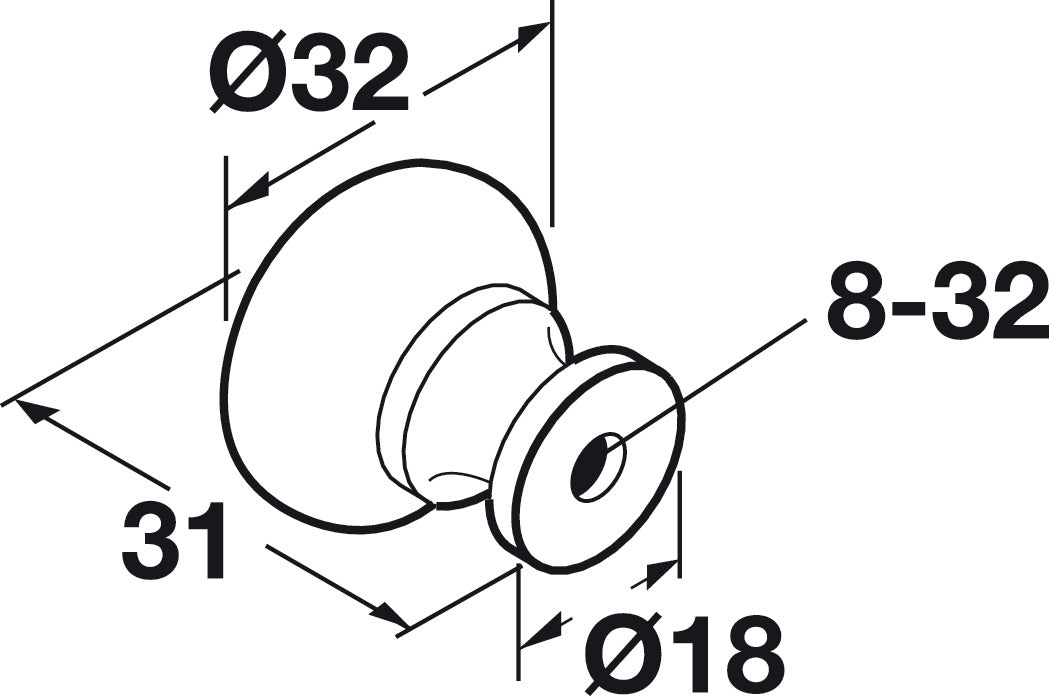 Knob, Brass