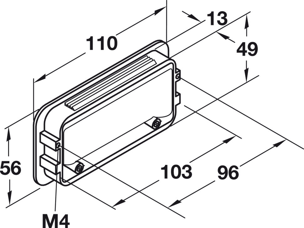 Inset Handle, Zinc