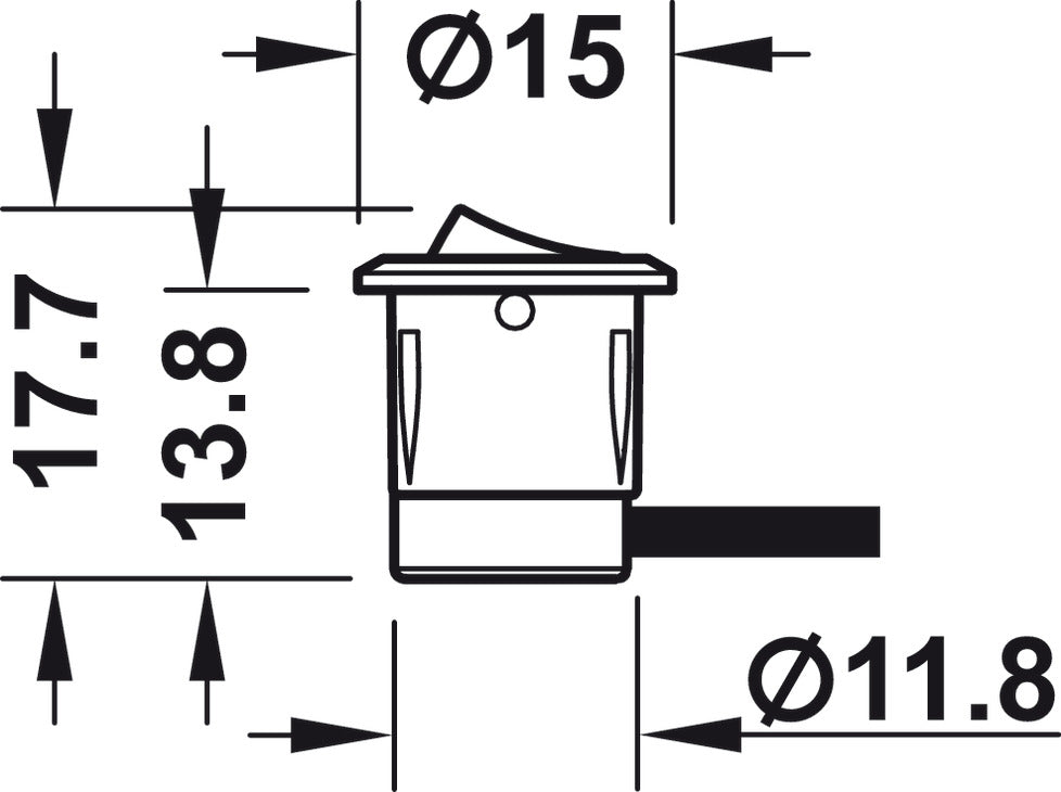 Rocker Switch, HÃ¤fele Loox, On/Off Switching