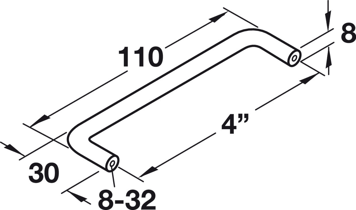 Handle, Steel or Brass