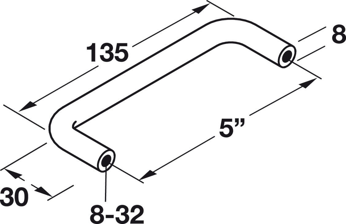 Handle, Steel or Brass