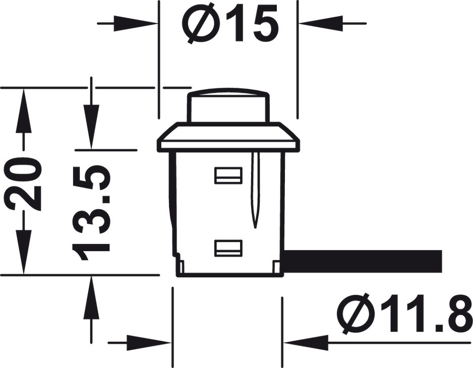 Push Switch, HÃ¤fele Loox, On/Off Switching
