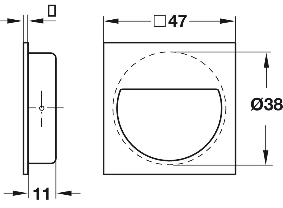 Inset Handle, Luxe