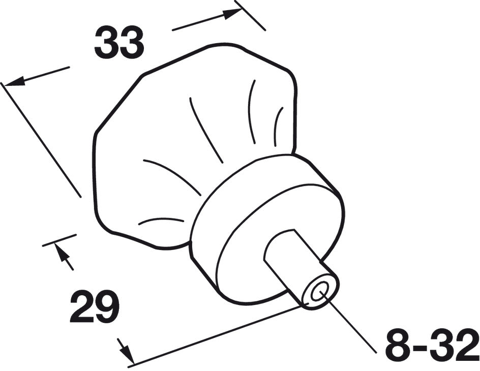 Knob, Zinc & Glass