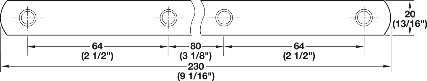 Mending Plate, with 4 Screw Holes