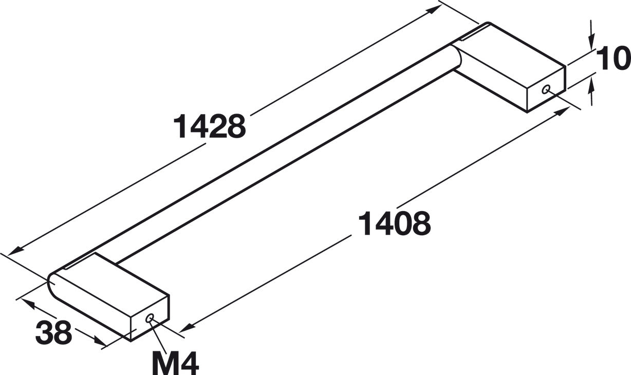 Handle, Stainless Steel, Stainless Steel & Zinc