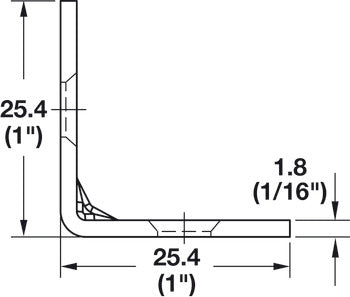 Angle Bracket, Steel, for Plastic Brackets