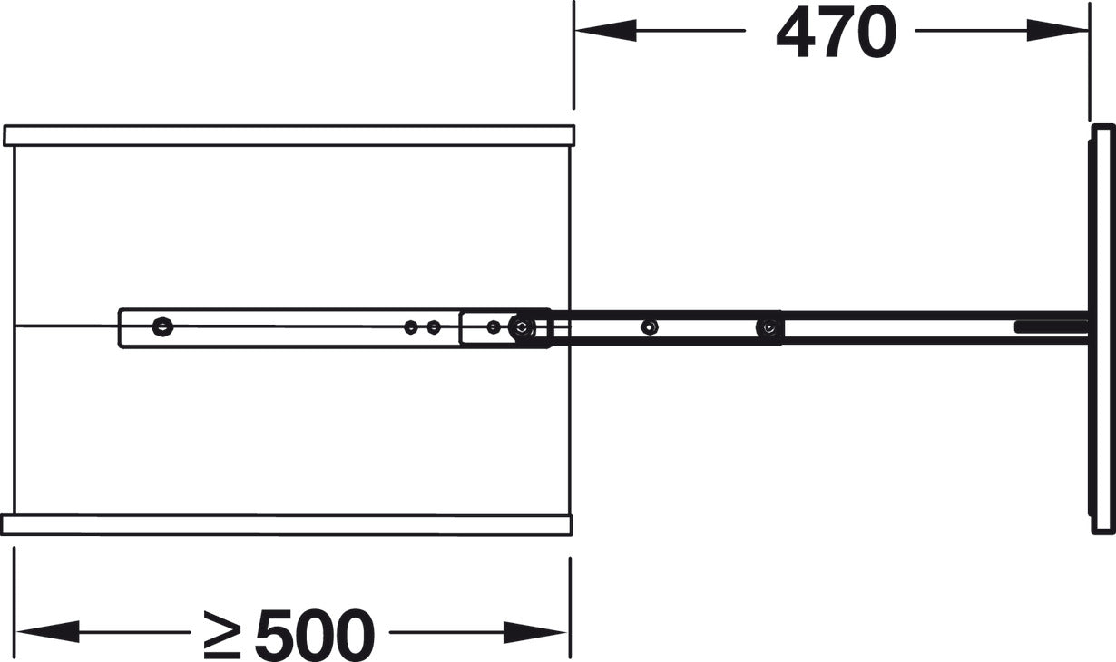 Optional Front Stabilizer, for Pantry & Swing Pull-Out