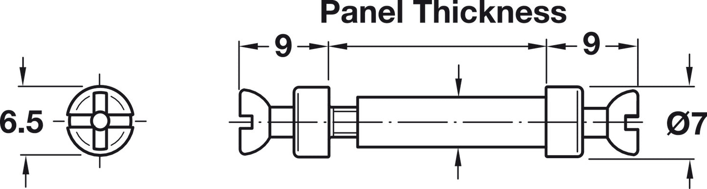 Female Double-Ended Bolts, S20, Rafix 20 System