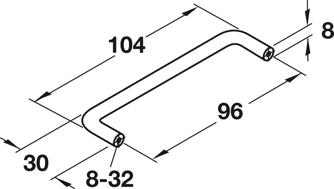 Handle, Steel or Brass