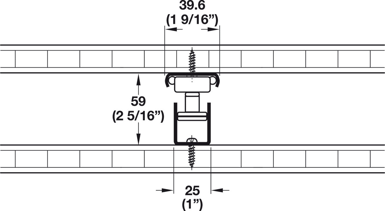 Top/Bottom Mounted Cabinet Slide, FR 777A, Full Extension, 440 lbs Weight Capacity