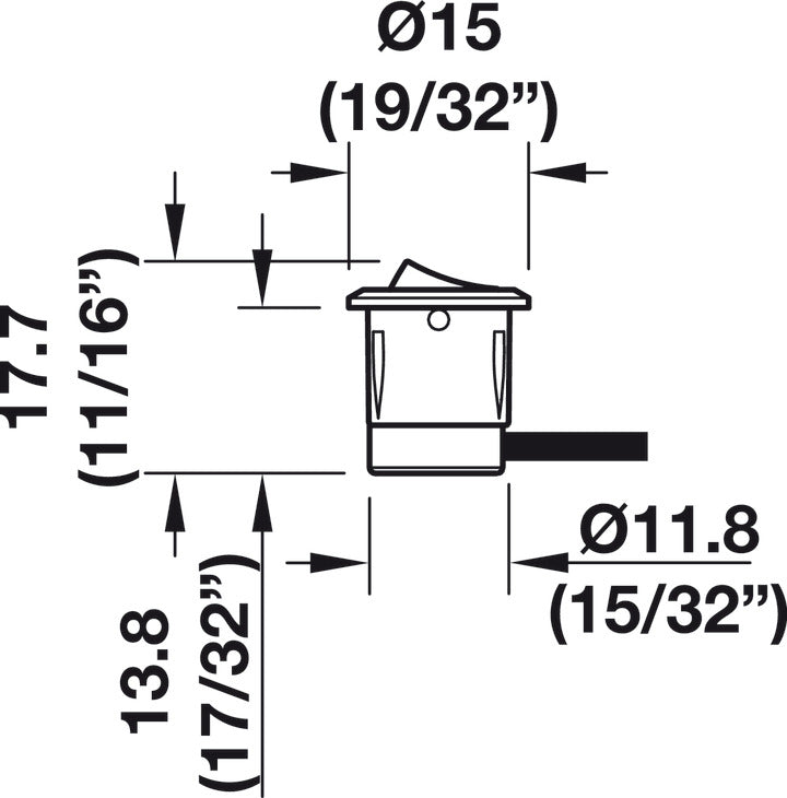 Rocker Switch, HÃ¤fele Loox, On/Off Switching