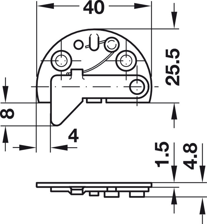 Drawer Catches, for central locking rotary cylinder