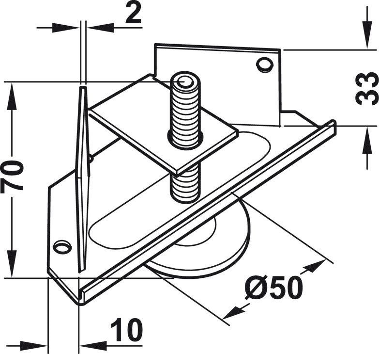 Base Leveler, with Corner Supporting Bracket